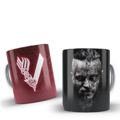 Viking Temalı Baskılı Kupa Bardak - 06