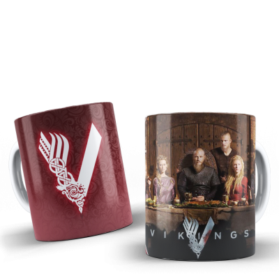 Viking Temalı Baskılı Kupa Bardak - 09