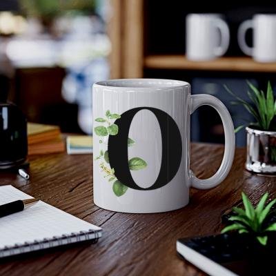 Botanik O Harfli Baskılı Kupa Bardak